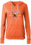 Cleveland Browns Womens Triblend Hooded Sweatshirt - Orange