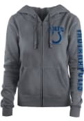 Indianapolis Colts Womens Fleece Full Zip Jacket - Grey