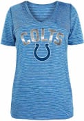 Indianapolis Colts Womens Space Dye T-Shirt - Blue