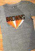 Cleveland Browns Womens Far Out T-Shirt - Grey