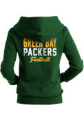 Green Bay Packers Womens Brushed Fleece Full Zip Jacket - Green