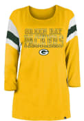 Green Bay Packers Womens Slub T-Shirt - Yellow
