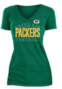 Green Bay Packers Womens Glitter T-Shirt - Green