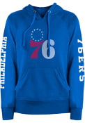 Philadelphia 76ers Womens Fleece Hooded Sweatshirt - Blue