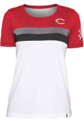 Cincinnati Reds Womens Brushed T-Shirt - White