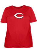 Cincinnati Reds Womens Front Twist T-Shirt - Red