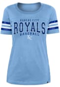 Kansas City Royals Womens Brushed T-Shirt - Light Blue