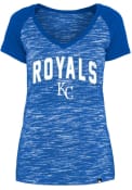 Kansas City Royals Womens Space Dye T-Shirt - Blue