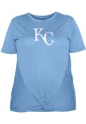 Kansas City Royals Womens Front Twist T-Shirt - Light Blue