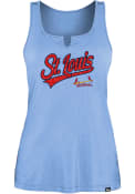 St Louis Cardinals Womens Jersey Tank Top - Light Blue