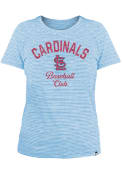 St Louis Cardinals Womens Space Dye T-Shirt - Light Blue
