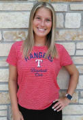 Texas Rangers Womens Space Dye T-Shirt - Red