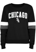 Chicago White Sox Womens Contrast Crew Sweatshirt - Black