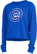 Chicago Cubs Womens Brushed T-Shirt - Blue