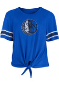 Dallas Mavericks Womens Tie Front T-Shirt - Blue