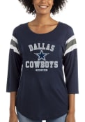 Dallas Cowboys Womens New Era Athletic T-Shirt - Navy Blue