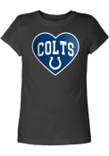 Indianapolis Colts Girls Big Heart Fashion T-Shirt - Black