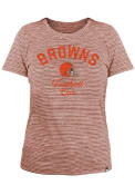 Cleveland Browns Womens Space Dye T-Shirt - Brown
