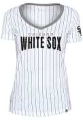 Chicago White Sox Womens Pinstripe T-Shirt - White