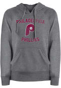 Philadelphia Phillies Womens Retro Hooded Sweatshirt - Grey