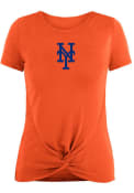 New York Mets Womens Front Twist T-Shirt - Orange