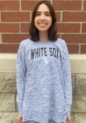 Chicago White Sox Womens Space Dye Crew Sweatshirt - Black