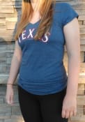 Texas Rangers Womens Blue Triblend T-Shirt