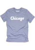 Rally Chicago Light Blue Script Short Sleeve T Shirt