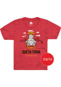 Fiona the Hippo Youth Heather Red Queen Throne Short Sleeve T-Shirt