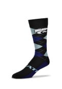 K-State Wildcats Horizontal Big Argyle Socks - Black