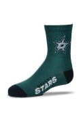 Dallas Stars Logo Name Quarter Socks - Green