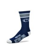 Penn State Nittany Lions Duece Four Stripe Crew Socks - Navy Blue