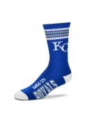 Kansas City Royals Duece Four Stripe Crew Socks - Blue