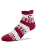 Cleveland Cavaliers Womens Pro Stripe Fuzzy Quarter Socks - Red