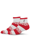Red Cincinnati Bearcats Pro Stripe Fuzzy Womens Quarter Socks