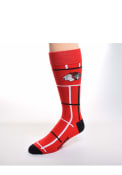 Chicago Blackhawks Square Stripe Dress Socks - Red