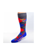 Kansas Jayhawks Argyle Zoom Argyle Socks - Blue