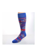 Kansas Jayhawks Swing Stripe Dress Socks - Blue
