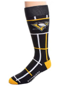 Pittsburgh Penguins Square Stripe Dress Socks - Black