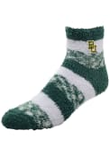 Baylor Bears Womens Stripe Quarter Socks - Green