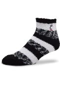 Black Cincinnati Bearcats Stripe Womens Quarter Socks