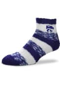 Purple K-State Wildcats Stripe Womens Quarter Socks