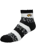 Missouri Tigers Womens Stripe Quarter Socks - Black