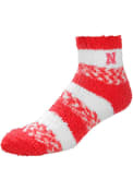 Nebraska Cornhuskers Womens Stripe Quarter Socks - Red