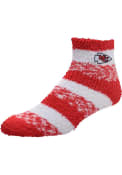 Kansas City Chiefs Womens Stripe Quarter Socks - Red