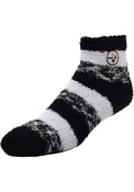 Pittsburgh Steelers Womens Stripe Quarter Socks - Black