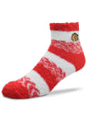 Chicago Blackhawks Womens Stripe Quarter Socks - Red