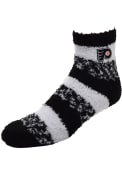 Philadelphia Flyers Womens Stripe Quarter Socks - Black