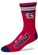 St Louis Cardinals Youth 4 Stripe Duece Crew Socks - Red