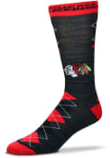 Chicago Blackhawks Fan Nation Argyle Socks - Red